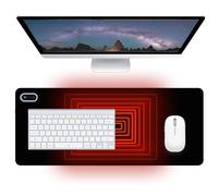 SPORWAY Heated Desk Pad: 80 x 33 cm Waterproof Black PU Leather Mat, 5 Heat Settings & 4H Auto Shut-Off