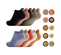 Sporzin Socks Womens 4-7 Funny Socks 10 Pairs Ankle Socks Novelty Socks Cosy Socks Sports Socks Featuring Playful Embroidered Patterns On The Heel
