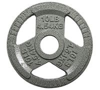 Sporzon! Cast Iron Olympic 2-Inch Grip Plate Weight Plate for Strength Training, Weightlifting and Crossfit, Single, Gray, 10 LB