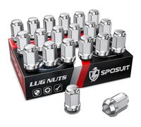 Sposuit 20 Pcs 7/16-20 Black Lug Nuts, 19mm Hex - Replacement for Chevy