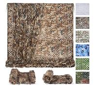 Sposuit Desert Camo Net Camouflage Netting 16 x 16ft - Oxford Fabric Camouflage Nets Military Surplus - Hunting Blind for Deer Stand, Party Supplies Decorations