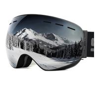 SPOSUNE Ski Goggles Over Glasses with Anti-Fog Spherical Dual Lens,100% UV400 Protection Skiing Snow Snowboard Goggles for Men Women Youth,Helmet Compatible Anti Glare Impact Resistant Windproof