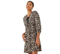 Spot Bow Front Short Dress Roman Stone 12