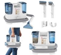 Spot Cleaner, 500W Carpet Spot Upholstery Cleaner for Stains, Spills & Pet Messes, 15KPA Powerful Suction Stain Remover with Dual Water Tank(0.6L+1.5L), 2 Cleaning Brushes, Handheld Shampooer Machine