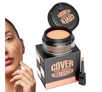 Spot Concealer for Face, Waterproof Full Coverage Foundation Cream 6g, Lightweight Facial Primer Concealer with Brush for Blemishes, Marks Smooth Long-Lasting Makeup for Routine, 6g