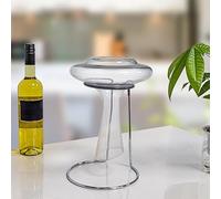 Spot- Decanter Top Construction Having Upside-Down Drying Rack Wine Rubber-Coated for Stand Drying Stainless Steel - for Standard Decanters Includes 3 Cleaning Brushes Black