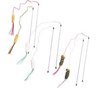 Spot Ethical Leather Strand Teaser Wand Cat Toy Asstd. 44in 6pcs.