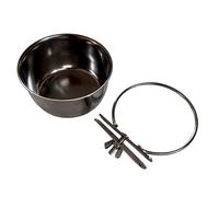 SPOT Ethical Pet Stainless Steel Coop Cup, Perfect Dog Bowls for Cages and crates 10-Ounce pet Food Bowl, Black, Small (6016)
