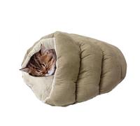 SPOT Ethical Pets Sleep Zone Cuddle Cave Pet Bed, 22", Tan