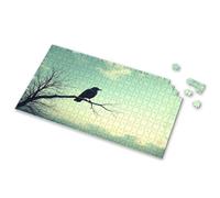 Spot It Game For Kids A Crow Perched On A Bare Tree Branch. Picture Puzzle 3 Year Old Girl Gifts Puzzle Board(500PCS)