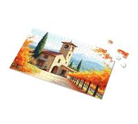 Spot It Game For Kids Autumnal Serenity: A Village Church In The Hills Picture Puzzle 750 Piece Puzzles For Adults Puzzle 500 Pieces(1000PCS)