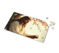 Spot It Game For Kids Man Reading Book Under Cherry Blossom Tree Picture Puzzle Puzzle Books For Adults Puzzles For Adults(300PCS)