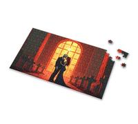 Spot It Game For Kids Romantic Skeleton Couple In Front Of Sunset Window Picture Puzzle Puzzle Puzzle 500 Pieces(300PCS)