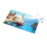 Spot It Game For Kids Sailing Serenity: A Coastal Church And Yacht Scene Picture Puzzle 100 Piece Puzzles For Kids Toys For Boys 4-6(300PCS)