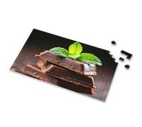 Spot It Game For Kids Stack Of Dark Chocolate Bars With Mint Leaves On Top. Picture Puzzle 3 Year Old Girl Gifts Puzzle Board(1000PCS)