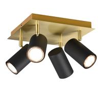 Spot Light Black Marley 4 Plate & Gold Trio 802430480