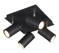 Spot Light Black Marley 4 Plate Matt Trio 802430432