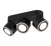 Spot Light Black Taurus 3 LED Surface Or Recessed Matt Trio 652910332