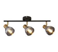 Spot Light Black Westminster 3 Bar & Satin Brass Searchlight 23801-3SM
