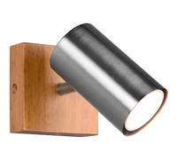 Spot Light Silver Marley Matt Nickel & Natural Wood Trio 812400107