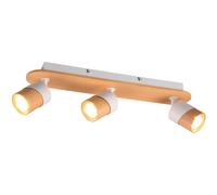 Trio Lighting Aruni downlight made of wood, 3-bulb white