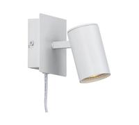 Nordlux Frida Indoor Wall Light White Metal Sensor Gu10 Adjustable Head - Plug In Or Mains Powered , Ip20