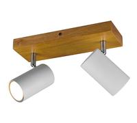 Spot Light White Marley 2 Bar Matt & Natural Wood Trio 812400231