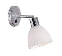 Spot Light White Ray Wall Mounted Adjustable Bracket Chrome Glass Nordlux