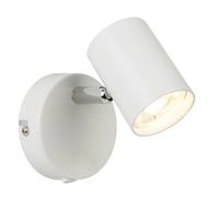 Searchlight 3171WH Rollo One Light Wall Spotlight in White and Chrome