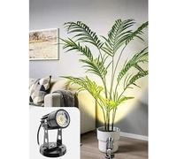 Spot Lights Indoor Uplights Warm White and Day White 2 Colors 220V 5W Accent Uplighting Indoor for Plants Art Decor with 5.9 FT Cord and Foot Switch (Base and Stake Included)