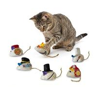 SPOT Mice at Work Cat Toys, Catnip Filled Plush Mice for Indoor Cats, Lightweight Toy Mice with Career Designs, for Single or Multi Cat Homes, 3 in, 6 Count