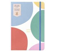 Busy B A5 Day- A-Page Diary - Mid-Year Academic Planner - Aug '26 - Aug '27 - Multi Spot Print Journal Cover - Diary with Day a Page Planner, Pen Loop, Notes, Timetables Year Planner & Elastic Closure