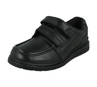 Spot On Boys Double Strap Black Leather School Shoes N1151