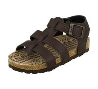 Spot On Boys Spot On Flat Strappy Sandals - Brown - UK 8 Child