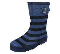 Spot On Childrens Spot On Buckle Detailed Wellingtons Stripe - Blue/Navy - UK 1 Child