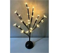 Spot On Dealz 24 Led Mini Blossom Tree Indoor Decorations Tree Lights With Metal Flat Base Garden Ornaments For Xmas Outdoor Warm White G-0181