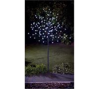 Spot On Dealz 4 Ft Cherry Blossom Tree Outdoor Decorations For Garden 128 Led Solar Powered Lights Tree Ornaments