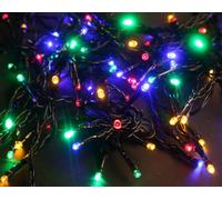 Spot On Dealz 400 Led 8 Functions Black Cable Christmas Tree Decoration Light, Lights Indoor, Outdoor Garden Fairy Lights (Multi Led)