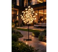 Spot On Dealz 4Ft Solar Cream Blossom Tree 100 Led Warm White Lights Garden Outdoor Decor