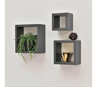 Spot On Dealz Cali Wall Floating Cube Box Shelves Set Of 3