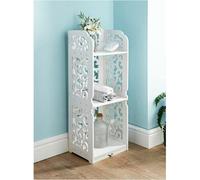 Spot On Dealz Camille 3 Tier Shelving Unit Storage For Living Room Bedroom Kitchen Decorative Display Wooden White Decor Furniture Flat Pack