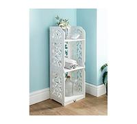 spot on dealz® Camille 3 Tier Shelving Unit Storage Shelves Free Standing Living Room Bedroom Kitchen Decorative Display Wooden White Decor Furniture Flat pack