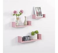 SPOT ON DEALZ Harmony Set of 3 Blush Floating Wall Shelves Decorative Display Unit in Pink SPOT ON DEALZ Pink