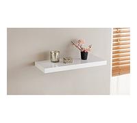 spot on dealz High Gloss Wall Floating Shelf/Shelves White/Black/Grey Display Storage Unit (White, 40CM)