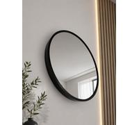 spot on dealz 40cm Black Wall Mirror for Living Room, Bedroom & Hallway - Decorative Modern Home Accent Mirror