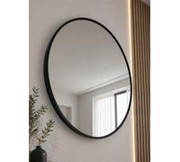 spot on dealz 60cm Black Wall Mirror for Living Room, Bedroom & Hallway - Decorative Modern Home Accent Mirror