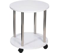 Spot On Dealz Small Bedside Table 2 Tier Living Room Tables Square Coffee Narrow End Occasional Tables Contemporary Wooden Nightstand White