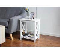 Spot On Dealz Small Side Table Bedside Tables 2 Tier Night Stand Occasional Slim Narrow Storage Contemporary Wooden