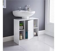 Spot On Dealz Under Sink Storage Bathroom Cabinets Free Standing White Wooden Furniture Sets 2 Cupboard Unit With 1 Door