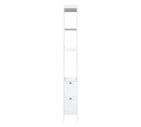SPOT ON DEALZ White Bathroom Tallboy Storage Cabinet 3 Shelves 2 Door Slim Cupboard SPOT ON DEALZ White